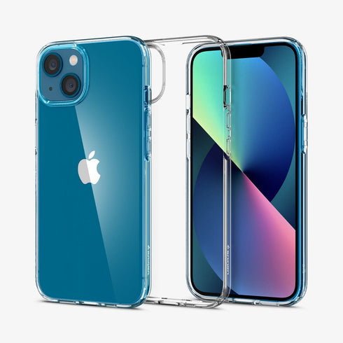 ACS03197 - iPhone 13 Pro Max Case Liquid Crystal in crystal clear showing the back